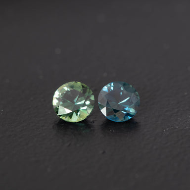 Pair - Teal Brilliant Sapphire 0.52ct & 0.51ct [S.T.BR.1674]